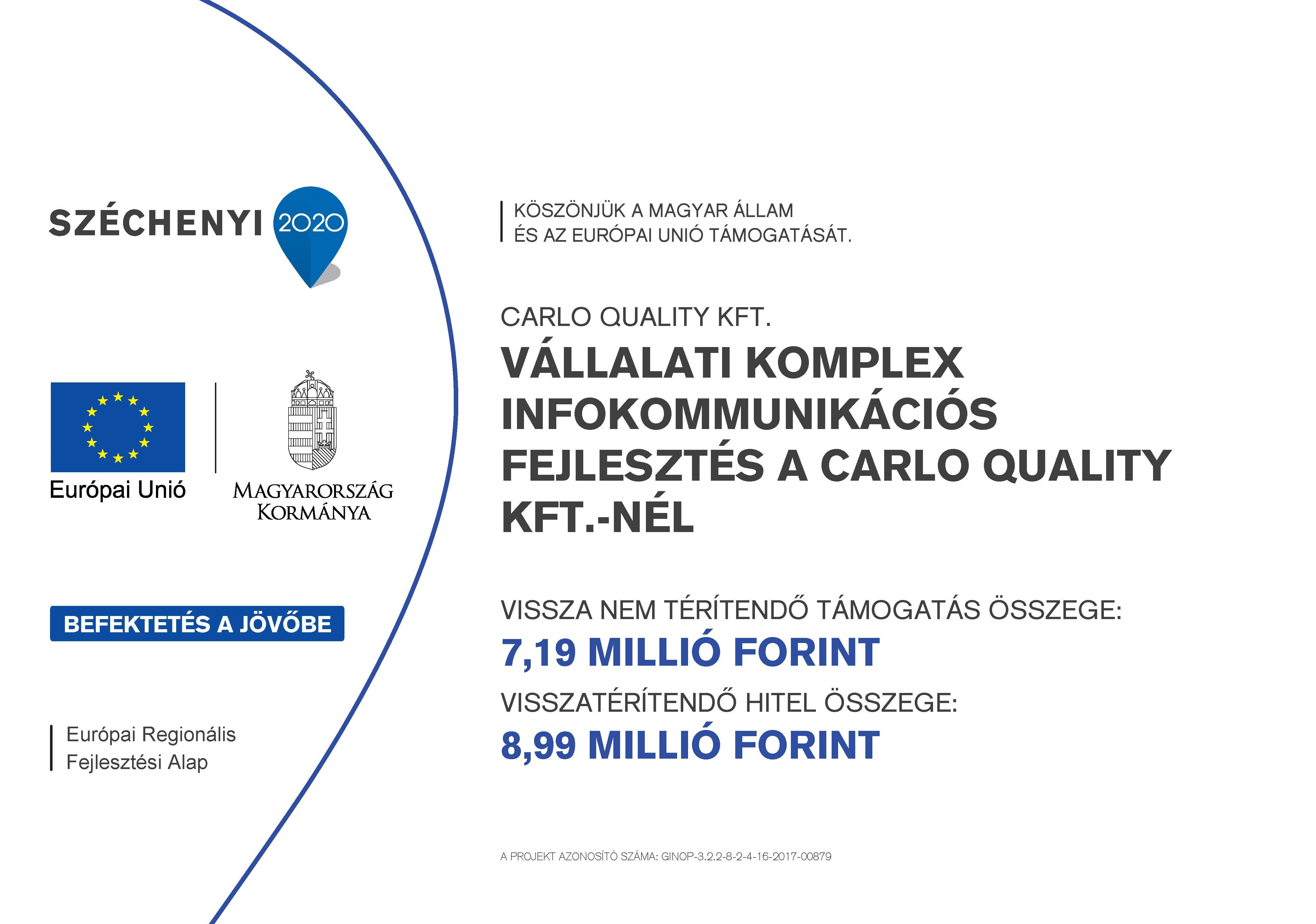 Pályázat Carlo Quality Kft.