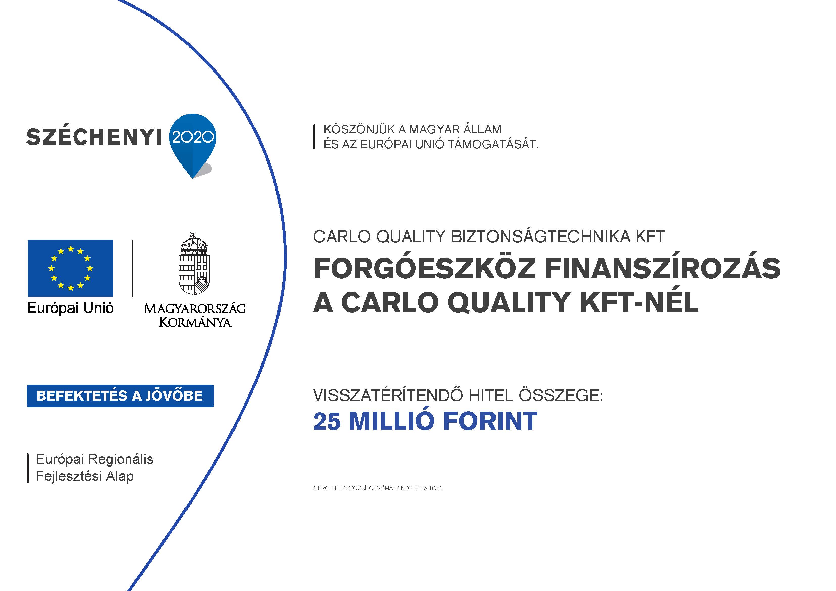 Pályázat Carlo Quality Kft.